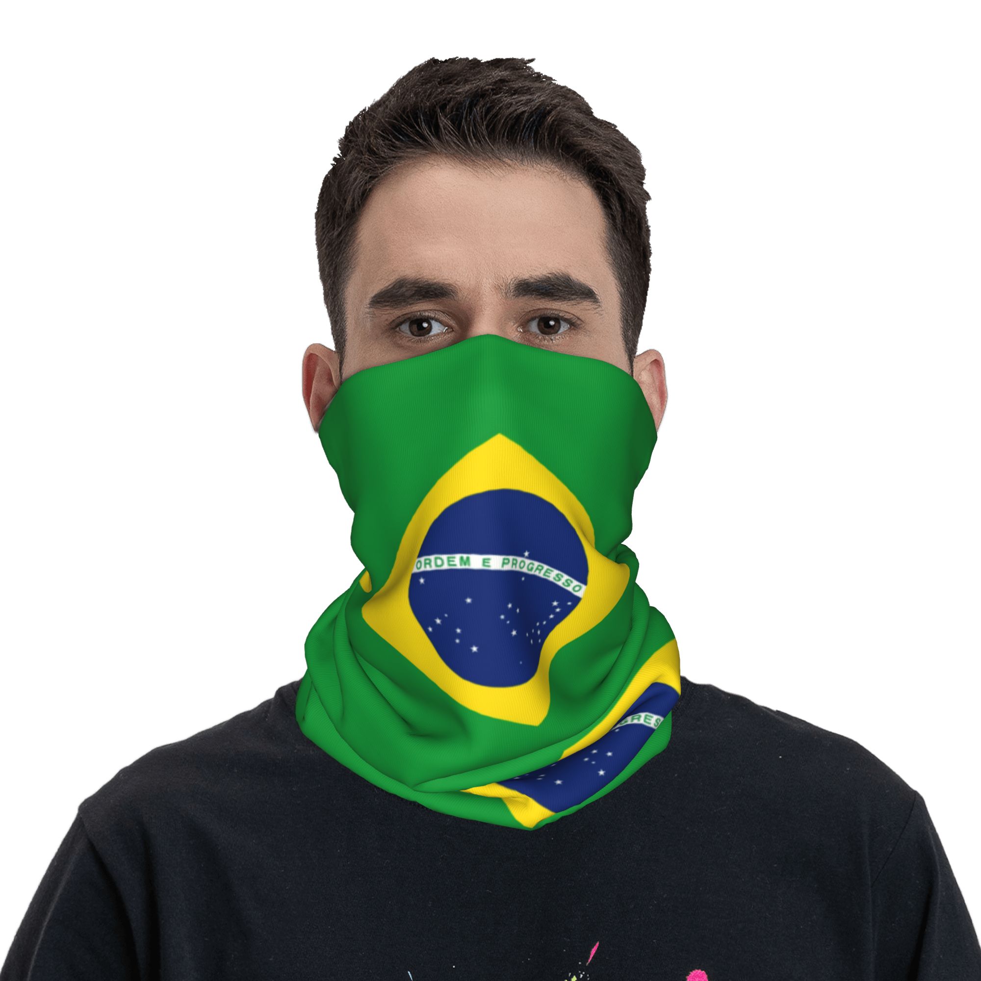 Бандана с флагом Бразилии на з – обзор и цена Neck Gaiter Face Cover