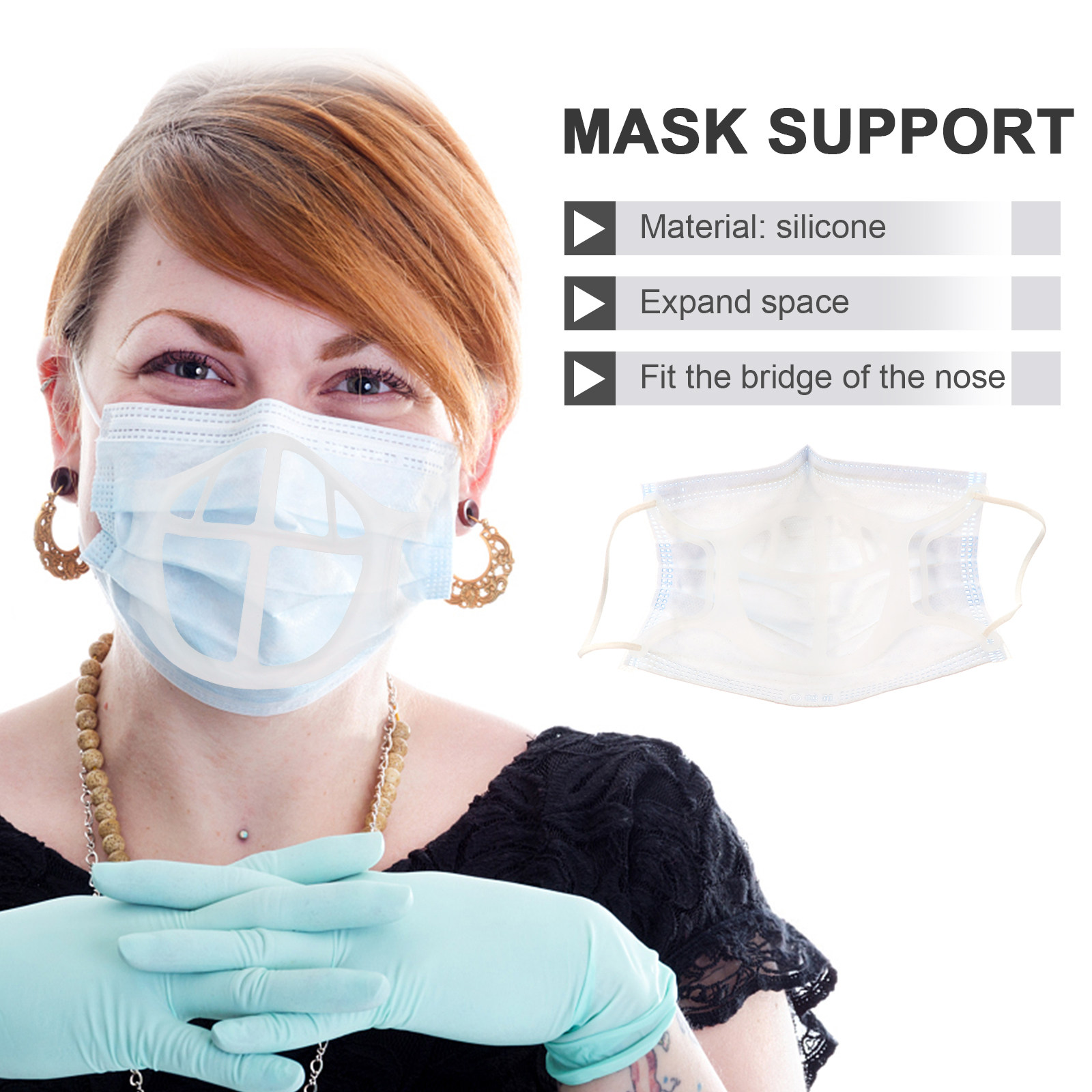 5 шт. силиконовых держателей д – обзор и цена Silicone Mask Bracket
