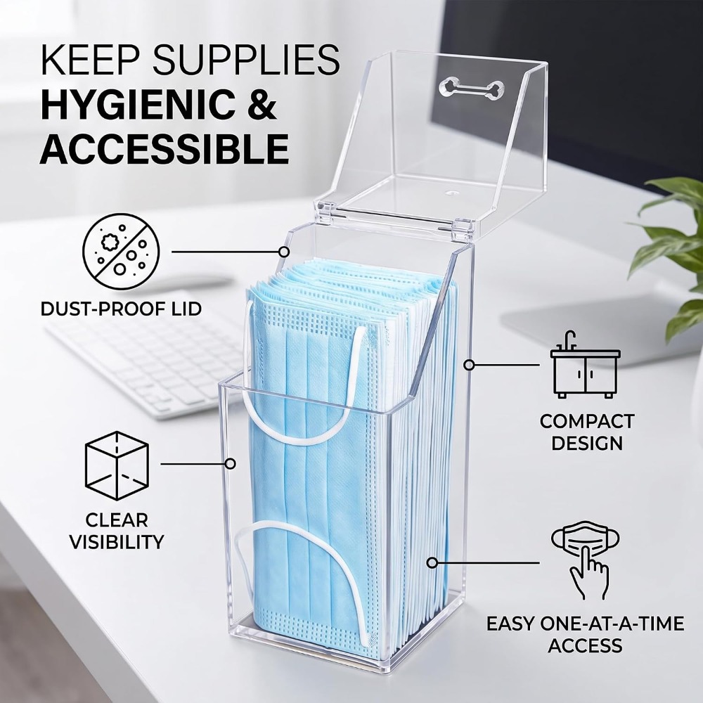 Диспенсер для масок с крышкой, – обзор и цена Face Mask Storage Box